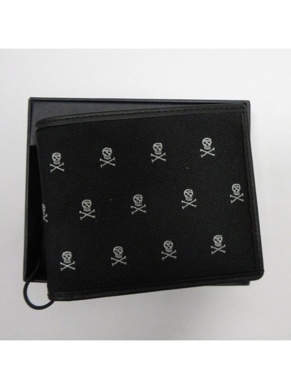 VGT Polo Ralph Lauren Wallet Skull Crossbones Billfold Canvas Leather AOP
